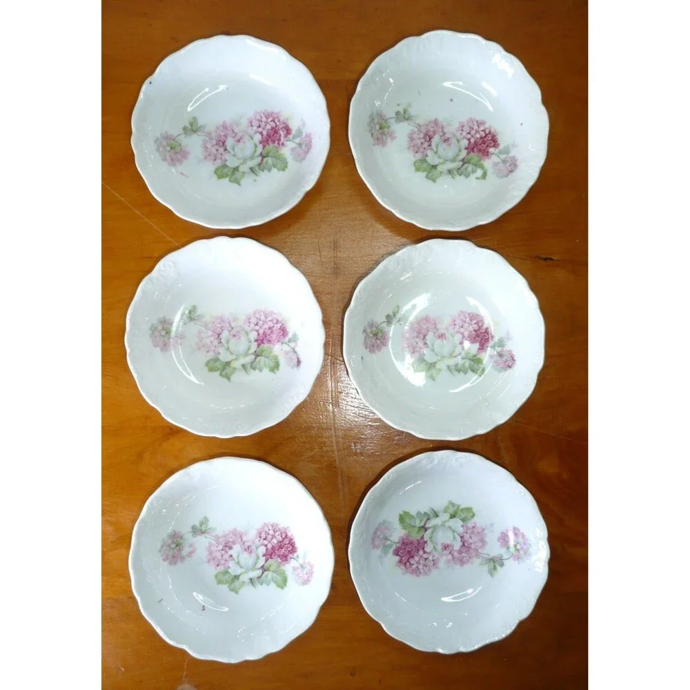Lot 6 Floral Berry Fruit Bowls from PMRK Made in Germany 5